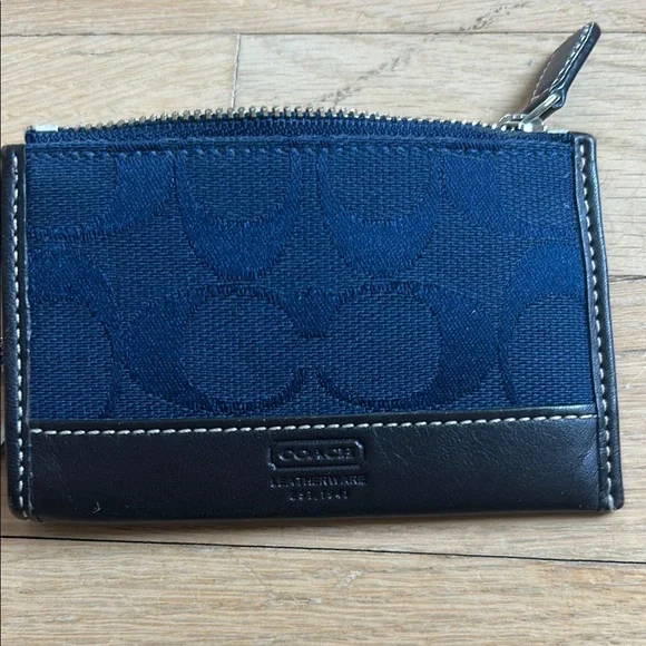 Coach Blue and Black Wristlet - Picture 2 of 3